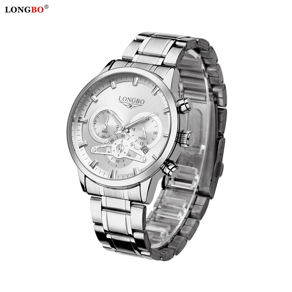 

LONGBO Mens Watch Quartz Analog Luxury Fashion Sport Wristwatch Waterproof Stainless Male Watches Clock Relogio Masculino 2020
