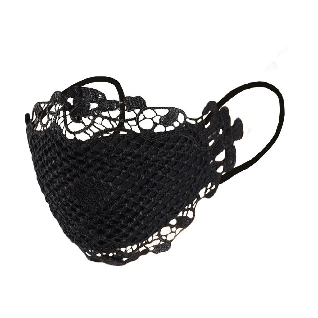 Kawaii PM2.5 Air Filtration Mask Delicate Lace Applique Washable and Reusable Mouth Face Facemask mascarilla mujer #2s | Красота и