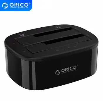 

ORICO 2.5/3.5 inch Hard Drive Docking Station USB3.0 1 to 1 Clone Dual-bay HDD and SSD Hard Drive Dock -Black (6228US3-C)