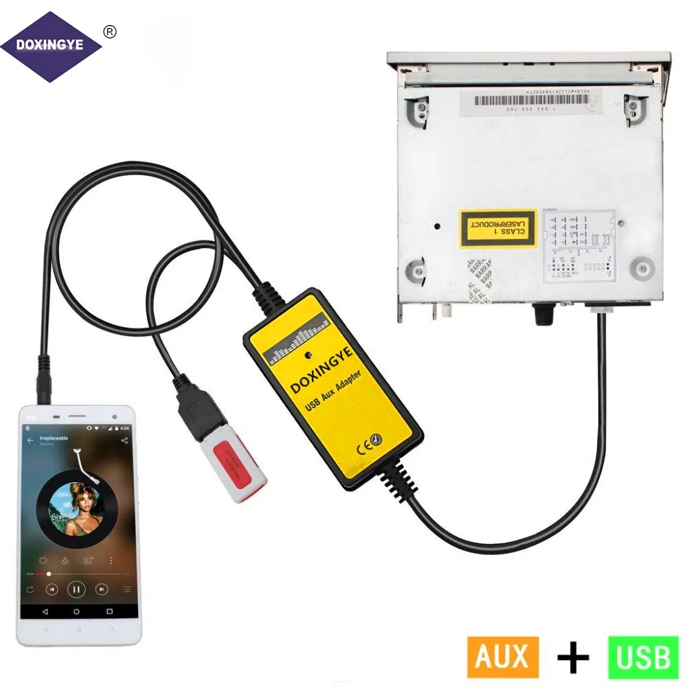 Адаптер DOXINGYE автомобильный Aux USB устройство для смены музыки CD радио VW Audi Skoda Seat