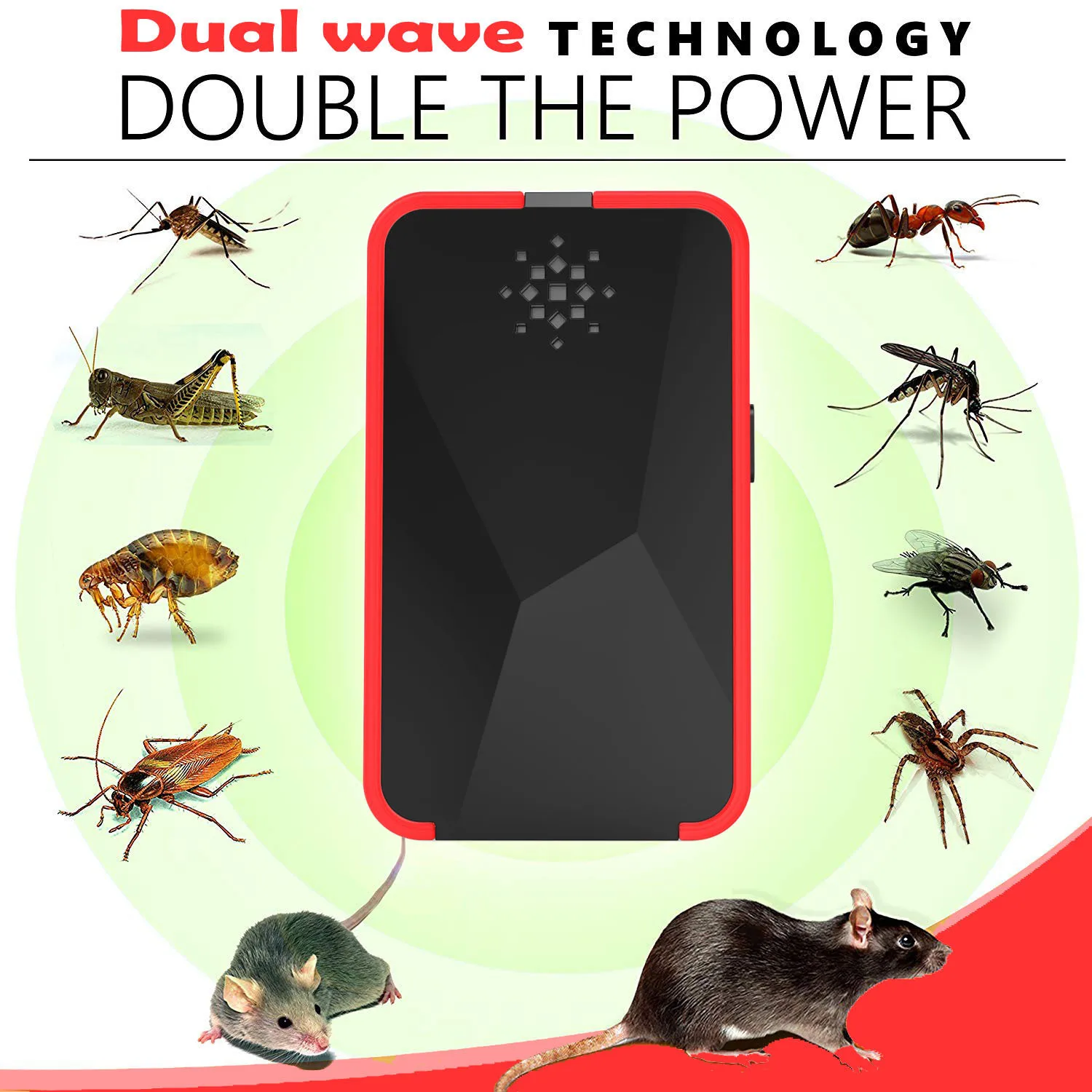 Electronic Pest Reject Control Ultrasonic Repeller Home Bug Rat Spider Roaches