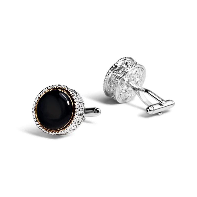 

Kaidvll Cufflink Mens Bright Silvery Attractive Cufflink Exquisite Simple And Classic For Men's Suit Business