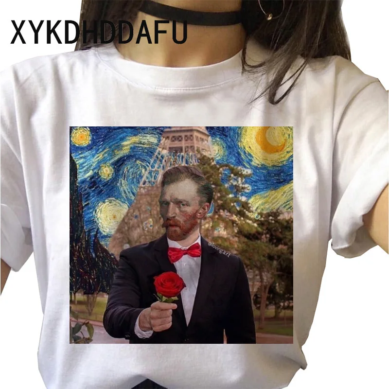 Van Gogh T Shirt Women New Fashion Art Graphic Tshirt  Ulzzang Aesthetic  Female Clothes Casual Grunge Aesthetic T-shirt Top Tee