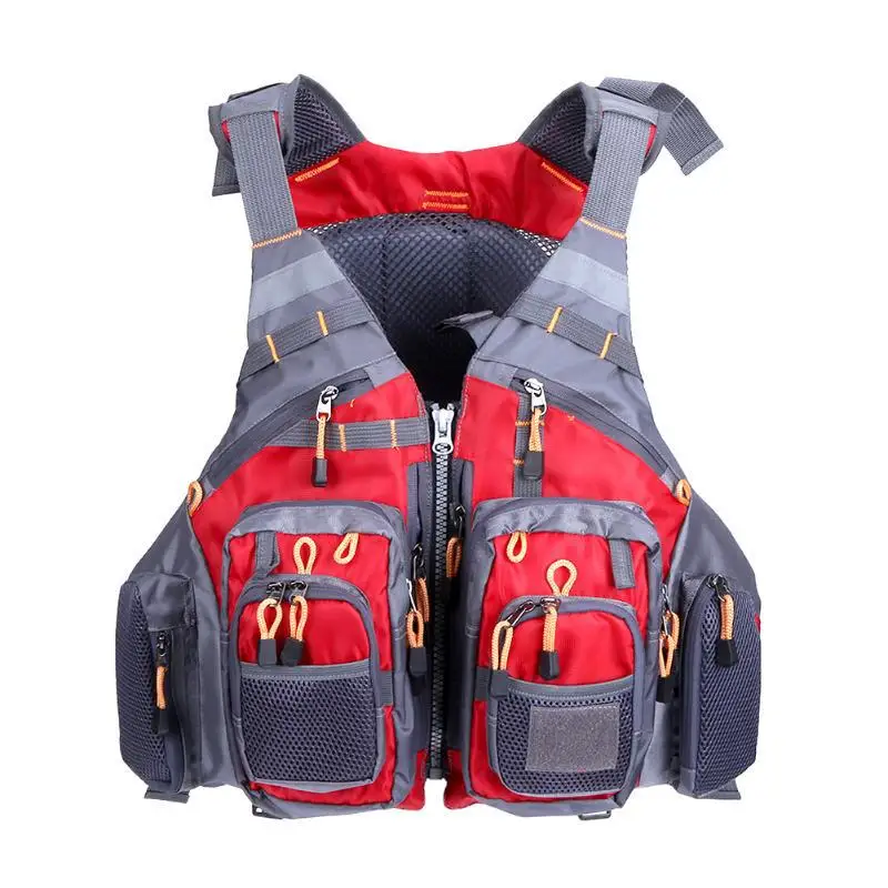 

New Multifunction Fishing Vest Outdoor Fishing Safety Life Jacket Waterproof Removable Multi-pocket Camping Fishing Backpack