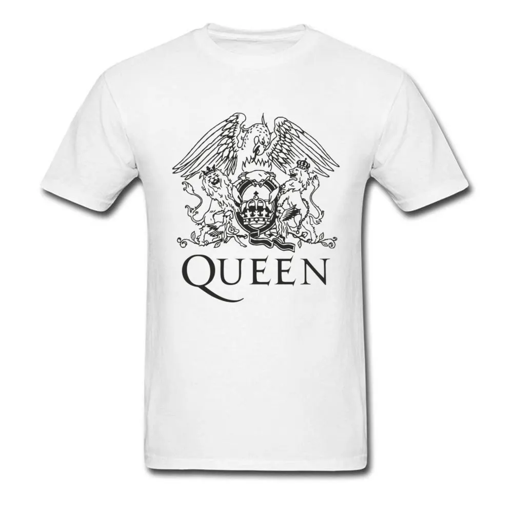 Queen_-_Crest_Logo_2079 Fashionable Labor Day All Cotton O Neck Adult Tops Shirt Custom Tees 2018 Hot Sale Short Sleeve T Shirt Queen_-_Crest_Logo_2079 white