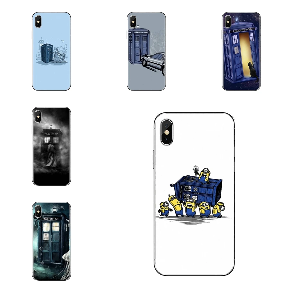 Для iPod Touch Apple iPhone 4 4s 5 5S SE 5C 6 6S 7 8 X XR XS Plus MAX прозрачные мягкие чехлы Чехлы Tardis Box Doctor