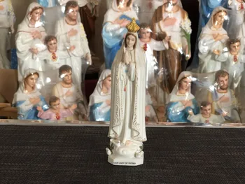 

17 CM --ROMAN CATHOLICISM CATHOLIC CHURCH MADONNA HOME DECORATION BLESSED VIRGIN MARY OUR LADY OF FATIMA CERAMICS STATUE