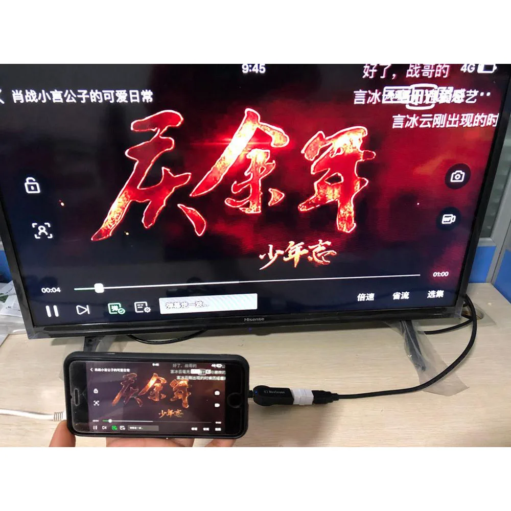 Беспроводной Wi Fi HDMI ключ аудио видео адаптер конвертер телефона в ТВ проектор для
