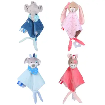 

Newborn Appease Towel Rattle Comforter Baby Soothing Handkerchief Blanket Toy 24BE