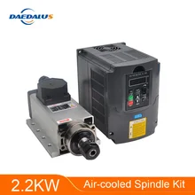 Мотор шпинделя 2.2KW CNC шпиндель ER20 цанговый патрон 2.2KW 220V VFD инвертор конвертер контроллер для бурения фрезерования