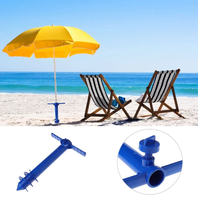 Beach Umbrella Anchor Universal Sand Grabber Stand Spike Holder Travel Accessory A6HC