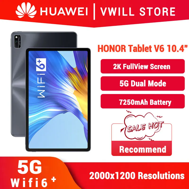 Honor Mediapad V6 планшет экран 10 4 дюйма 2K Kirin Восьмиядерный | Компьютеры и офис