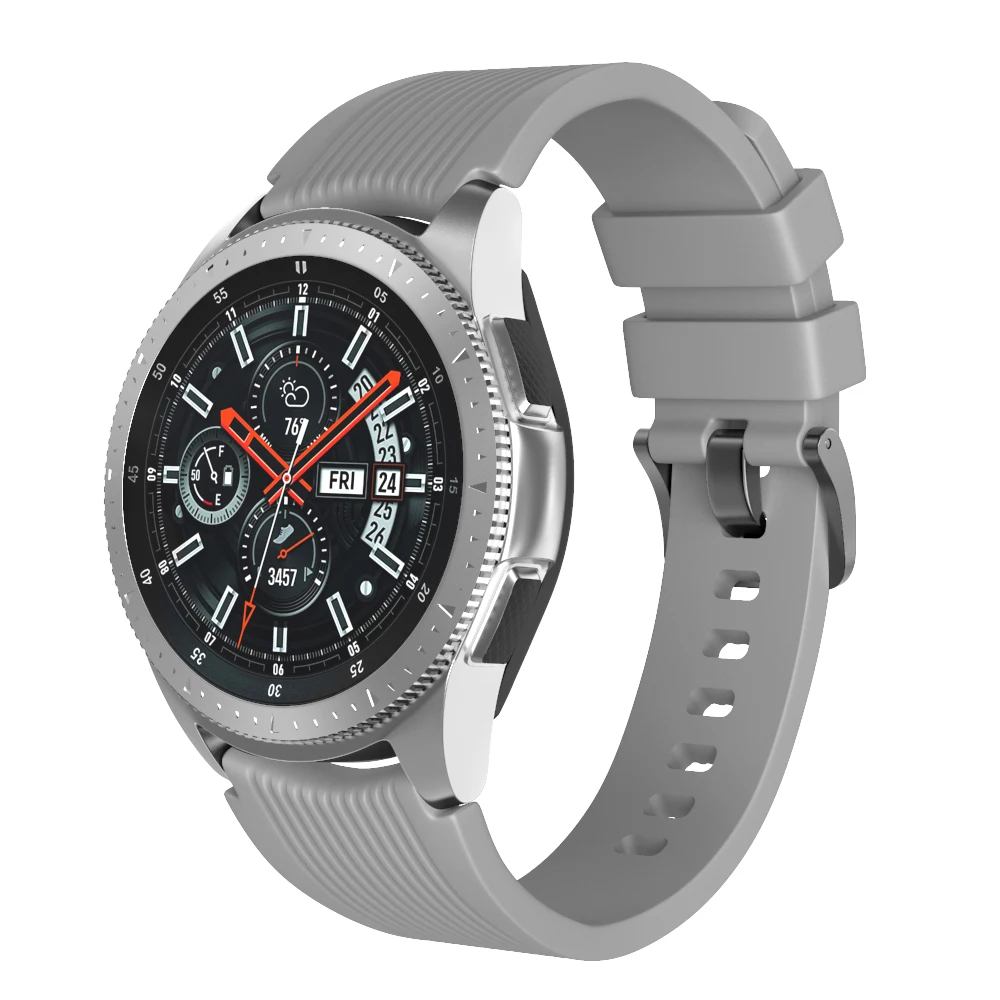 20 мм/22 мм ремешок для часов samsung Galaxy watch 46 мм/42 мм/active 2 ремешок gear S3 Frontier/S2 20/22 мм силиконовый браслет для часов - Цвет ремешка: gray