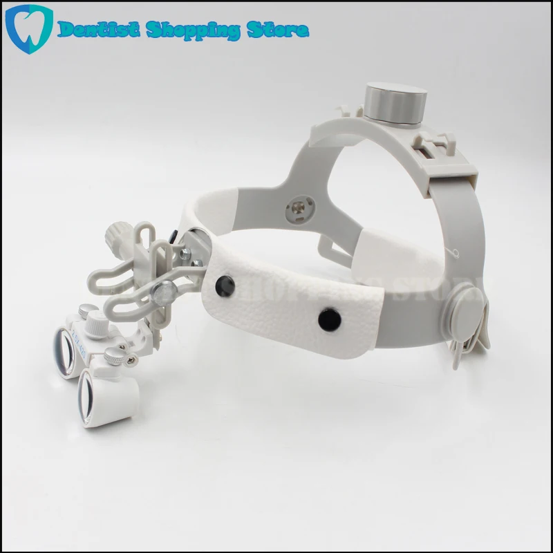  Headband LED light Medical Surgical Dental Headlight with (2.5X3.5X optional) Surgical loupes - 4000336743528