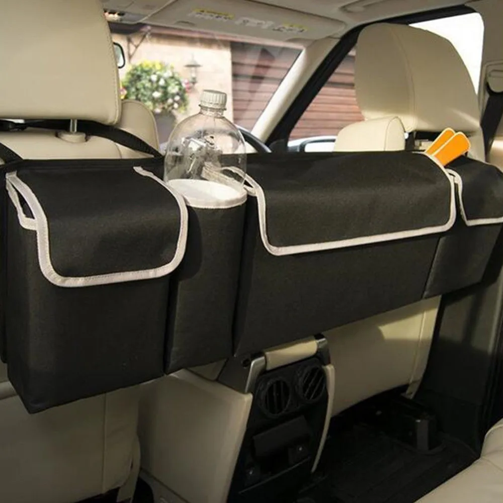 Органайзер для багажника автомобиля на заднем сиденье, регулируемая сумка для хранения, Сетчатая Сумка с высокой вместительностью, многофункциональные органайзеры для спинки автомобильного сиденья из Оксфорда