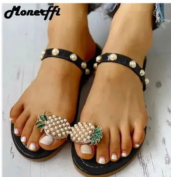 

YEELOCA 2020 Pineapple Pearl Flat a001 Casual Shoes Beach Sandals Ladies Shoes Platform LO618