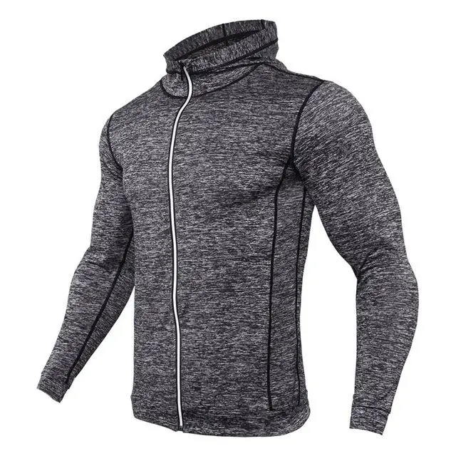 sport hoodie 3 Спортивный костюм для бега, мужские компрессионные колготки, спортивный костюм, сухая футболка, футболки для бега+ леггинсы, два спортивных костюма, Мужской комплект для рашгарда - Цвет: sport hoodie 3