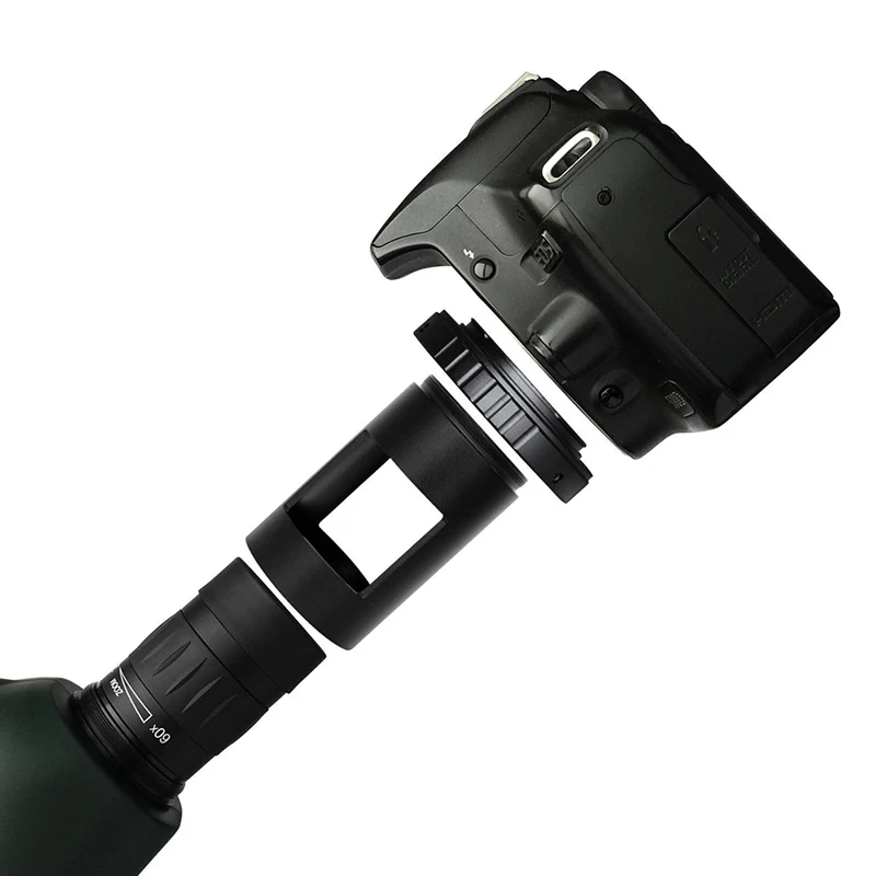 42mm T-mount Spotting Scope Camera Adapter Tube and T Ring for Nikon Canon Sony Pentax SLR/DSLR Camera & Astronomical Telescope 2