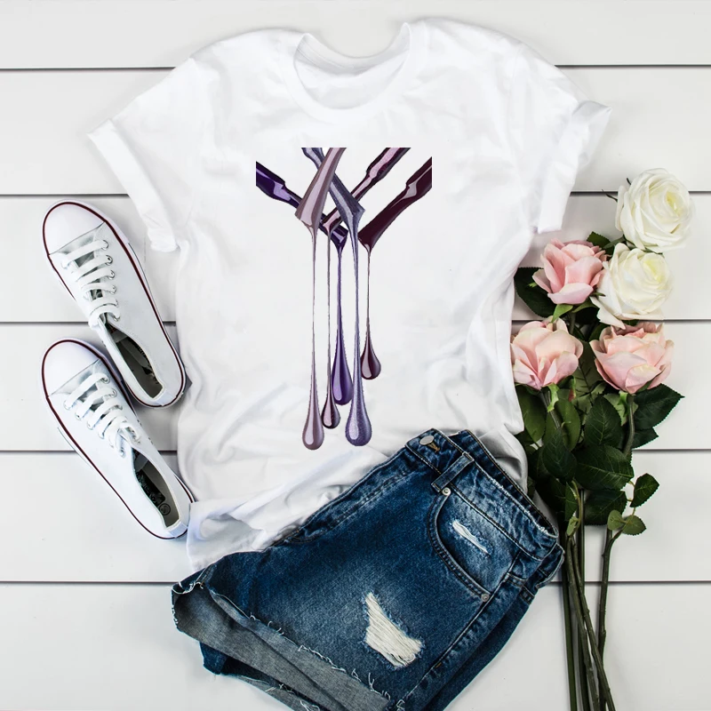 Shirt Women 2020 3D Print 90s Vogue Fashion Tops Tumblr Tshirts T Clothes Shirt Womens Ladies Graphic Female Tee T-Shirt