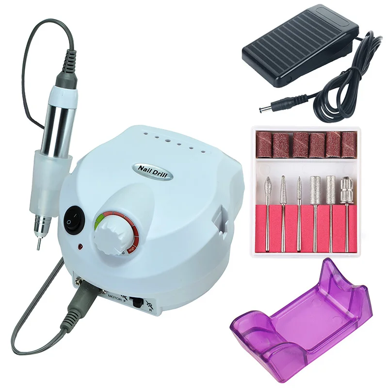  35000/20000 RPM Electric Nail Drill Machine Set Milling Cutter Bits for Manicure Pedicure Gel Cutic