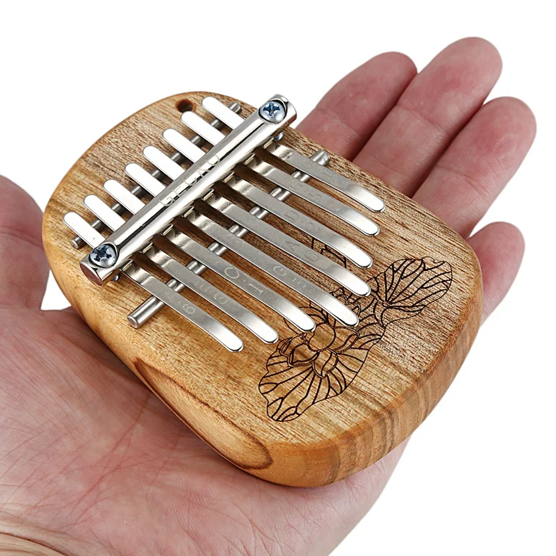 Gecko 8 клавиш палец калимба большой палец пианино портативный начинающих клавиатура Marimba деревянный музыкальный инструмент