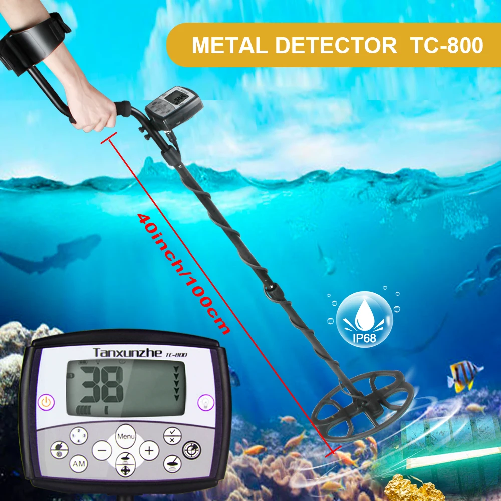 Metal Detector Pinpointer Waterproof Search Coil Gold Detectors Treasure Hunter Tracker Metal Finder LCD Treasure TC