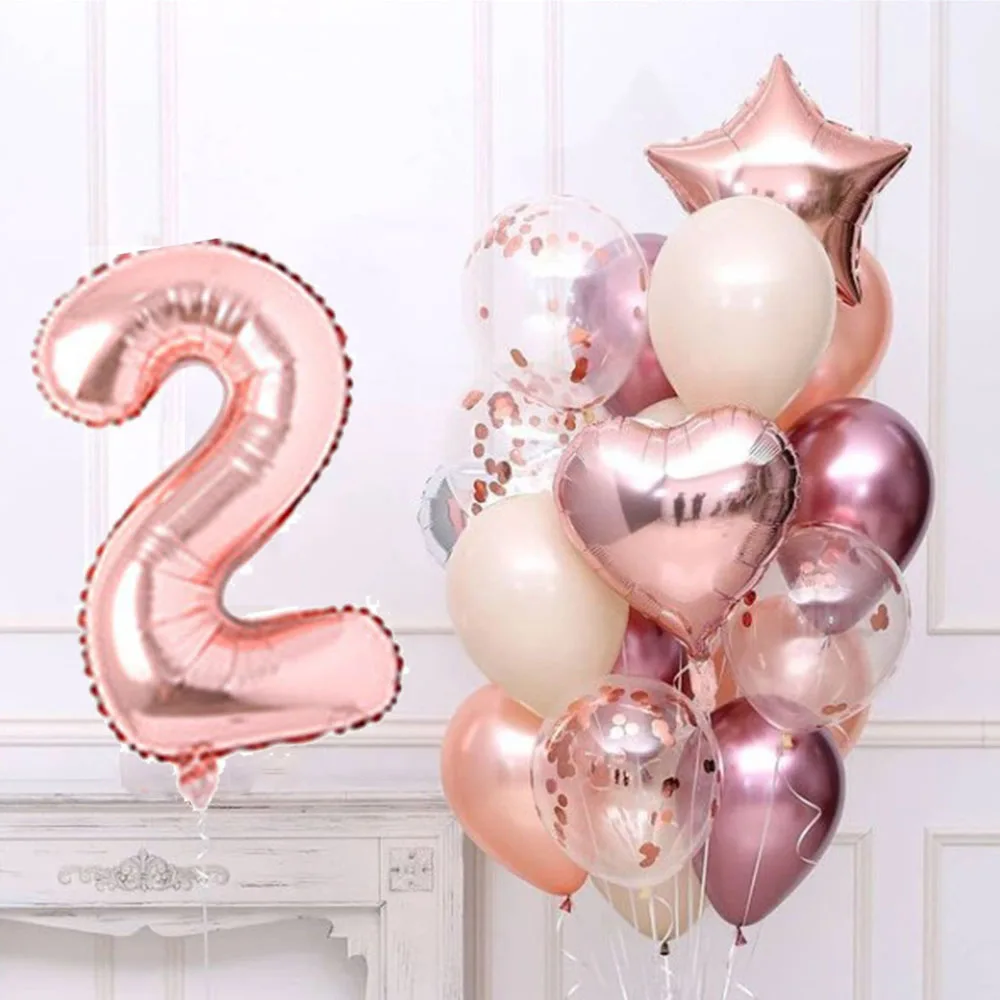 Balloons Birthday Party Decorations Sets - 1set Rose - AliExpress