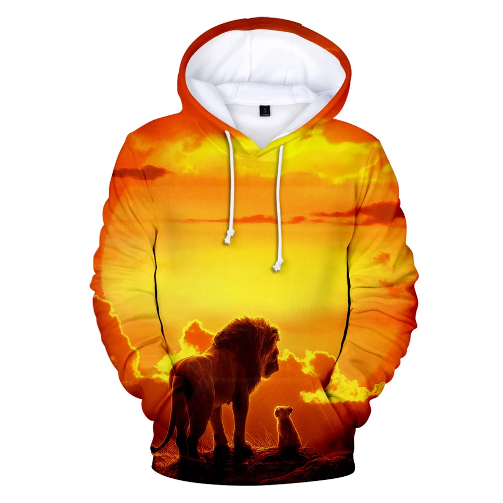 Casual Hot Sale Hoodies King of animals lion 3d Printed stranger things Kpop Sweatshirts