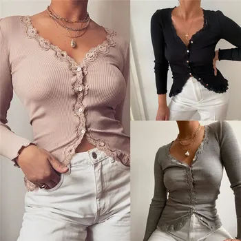

Womens Plain Long Sleeve Pullover Sweater T-Shirt Knitted Warm Slim Jumpers Tops Top Slim Blouse Pullover Knitted Jumper