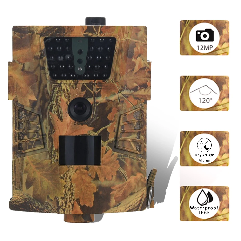 Suntekcam HT-001B Trail Camera 12MP 1080P 30pcs Инфракрасные светодиоды 120 Нм охотничья камера IP65