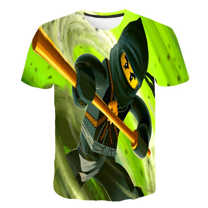 От 4 до 14 лет летняя одежда для мальчиков и девочек Ninja Ninjago футболки с коротким