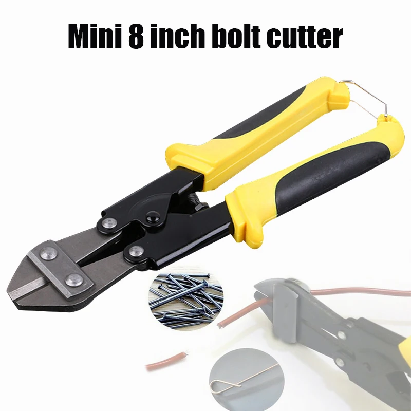 

Alloy Steel Bolts Cutter Mini Portable Shears Nippers Pliers Crimping 8 Inch Hand Tool CLH@8