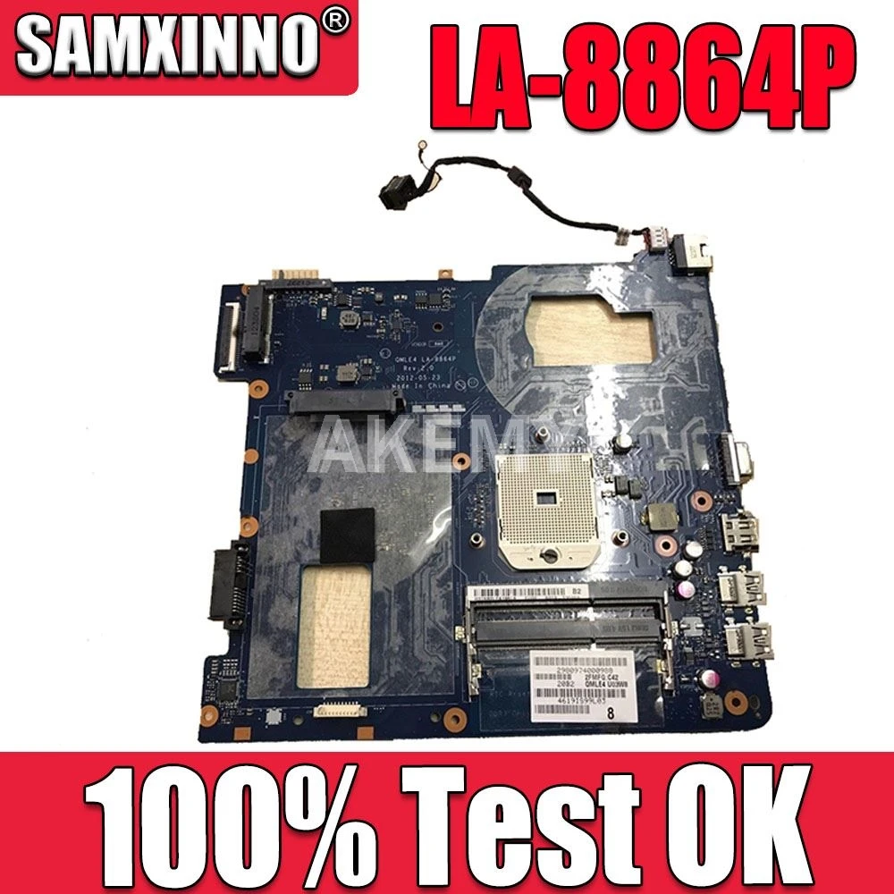 AKemy для Samsung NP355V5C материнская плата ноутбука QMLE4 LA-8864P REV: 2 0 100% протестирована