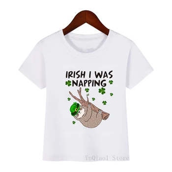 

kawaii sloth I Was Napping print t shirt girls boys funny kids clothes graphic tee shirt girls boys harajuku shirt summer tops