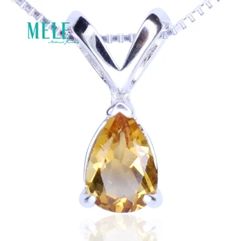 

Natural citrine crystal pendant necklaces pendants pendant drop ornaments Water drop shape 6*9mm