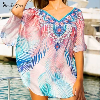

Plus size Bikini Cover up Cotton Beach Cover up Tunics for Beach Bathing suit Cover ups Sarong Beach Kaftan Swimsuit cover up