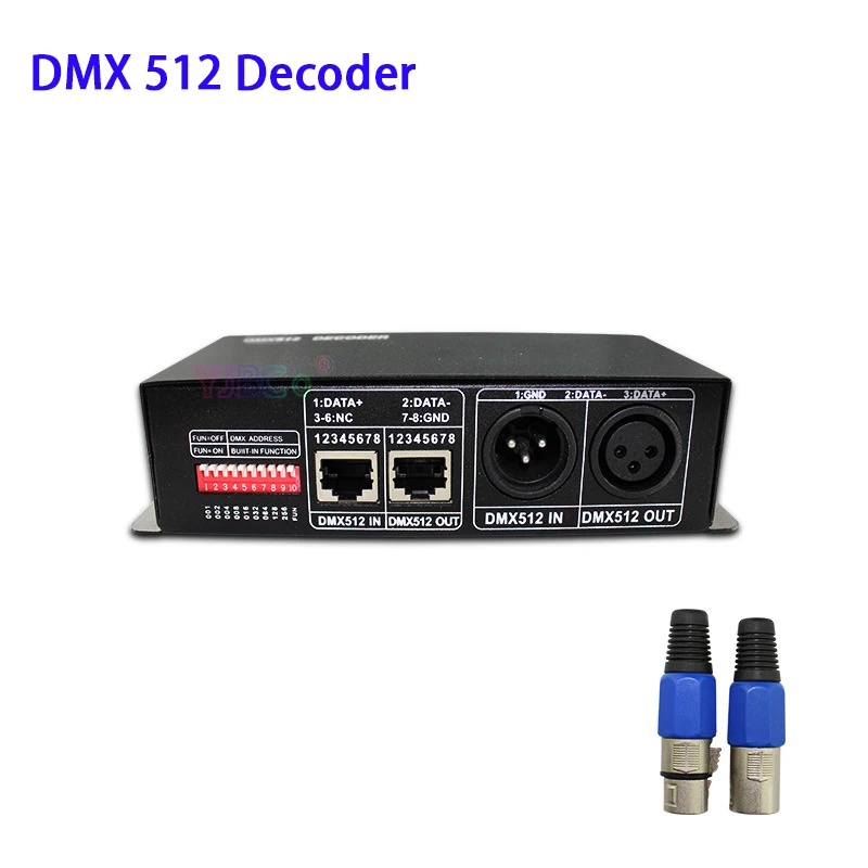 DC 5V 12V 24V RGB 3CH DMX 512 декодер светодиодный регулятор линейного светильника DMX для PWM RGB сценический светильник 3 канала* 8A DMX512 декодер диммер