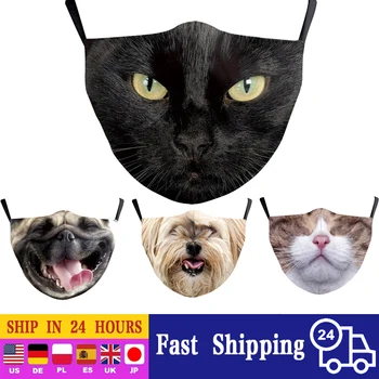 

Dust Mask with Filter Cat 3d Print Unisex Mouth Face Mask for Adult Kids Washable Anti Pollution Protective Face Shield Mascaras