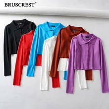 Осень, вязанный Белый Черный Укороченный кардиган, женский корейский свитер на пуговицах, милый кроп-свитер Kwaii, вязаный Топ, уличная одежда