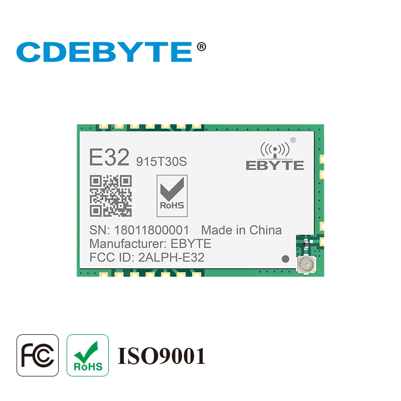 Модуль LoRa Ebyte SMD 915 МГц UART 30dBm 1 Вт Дальний диапазон 3 В TTL IPEX интерфейсная антенна с