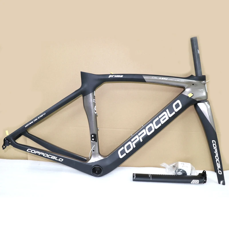 Black Grey Carbon Road Frame Coppocalo P05 Color Bicycle Frame T1100 Ud