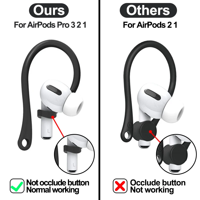 Sports Silicone Ear Hooks For Apple 