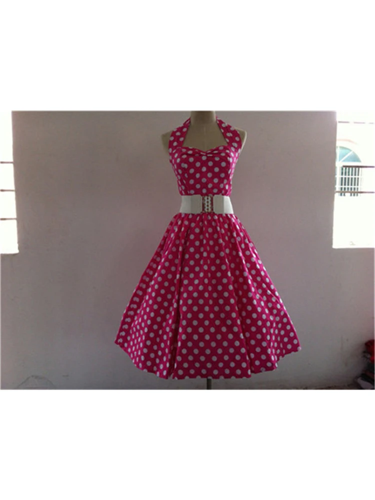 Классическое ретро платье в горошек стиле Одри Хепберн Размеры S M L 6XL|dress vestidos|audrey