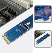 

Portable Convenient M.2 NGFF to USB 3.0 PCI-E X4 Riser Card Durable Adapter Card Wear-resistant for Miner