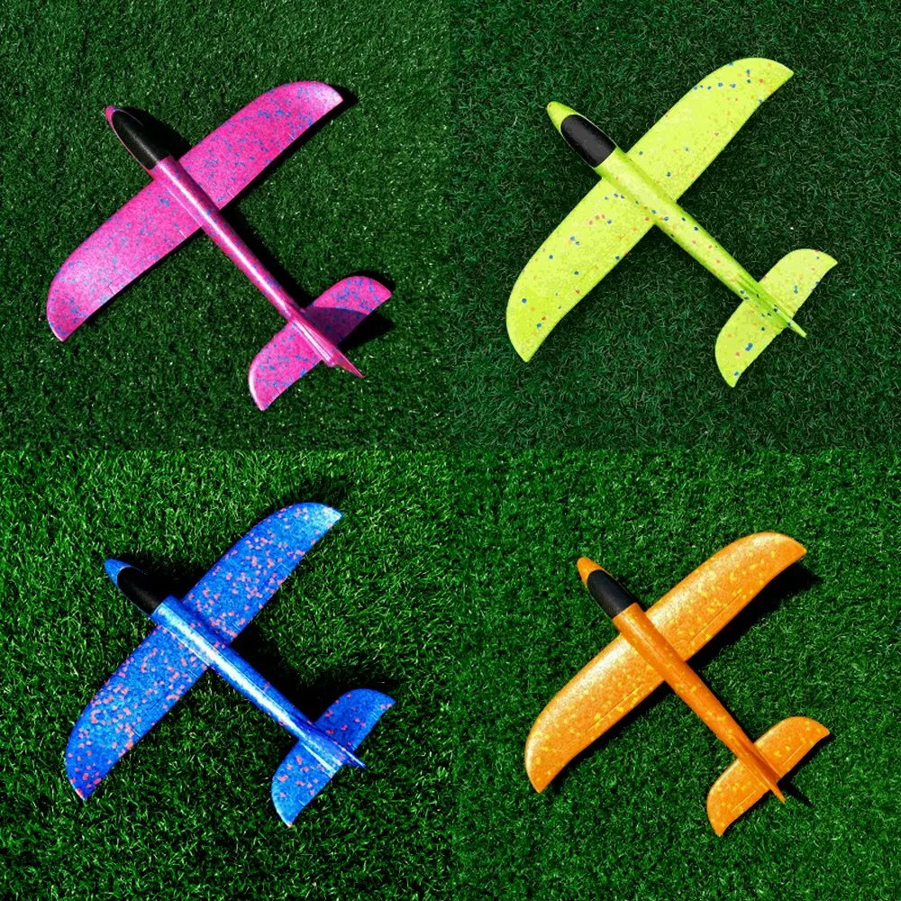 Foam Hand Throwing Airplanes toy, 36cm 48cm Flight Mode Glider Inertia Planes Model,Aircraft Planes for Kids Outdoor Sport