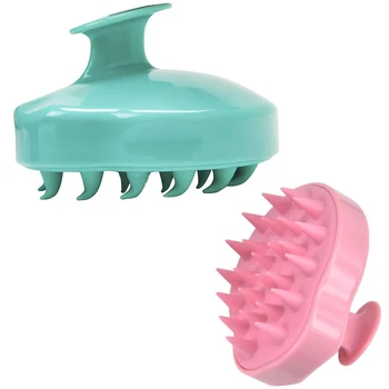

Shampoo Brush Hair Scalp Massager,Soft Silicone Scalp Care Brush [Wet & Dry] Perfect For Men,Women,Kids And Pets(Pink/Green)