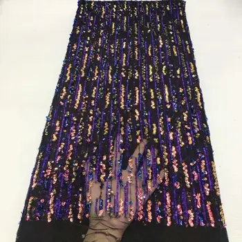 

Nigerian Lace Fabrics African Lace Fabric 2020 High Quality Lace with Sequin Purple French Lace Fabric for Dress latest Net lace