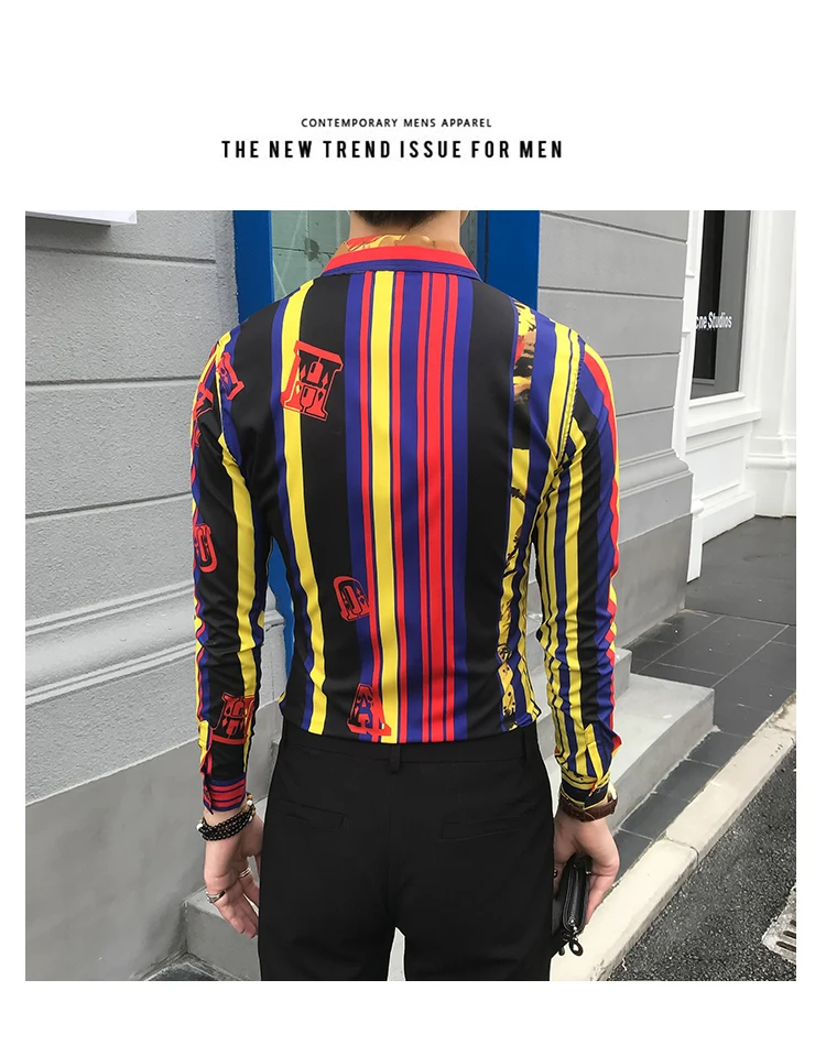 Остроконечная полосатая Мужская рубашка Camisa Social Masculina, приталенная Корейская мужская одежда, осенняя сорочка с длинным рукавом, Homme Manche Longue