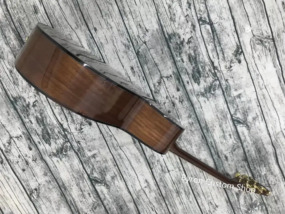 На заказ koa деревянная акустическая гитара настоящая полностью abalone cutaway koa деревянная акустическая электрогитара