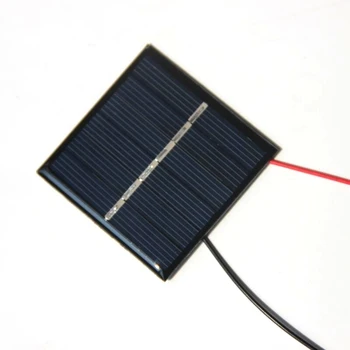 

0.42W 3V Solar Cell Module Polycrystalline+Cable DIY Solar Panel Charger Toy Educational Epoxy 54*54*3MM 30pcs/lot NEW
